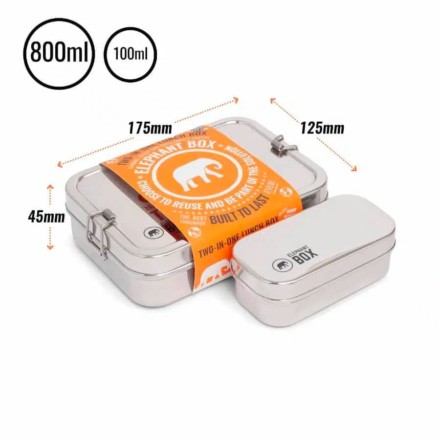 Elephantbox Lunchbox 2v1 nerezová ocel objem 1l - náhled 3