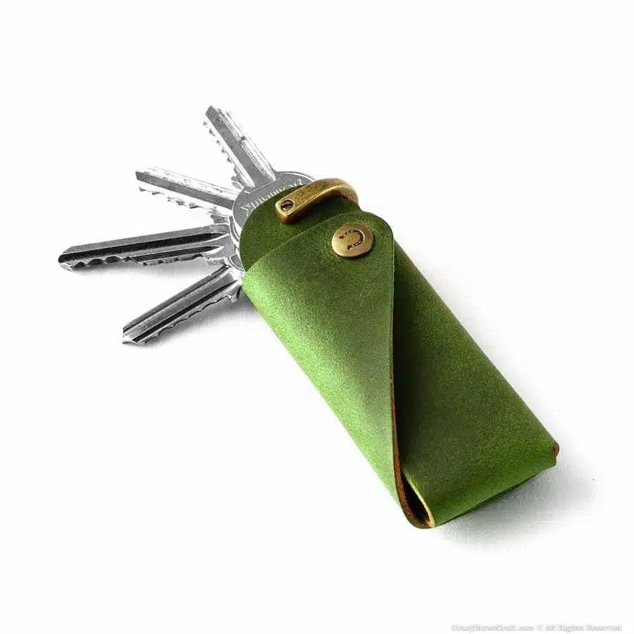 Crazy Horse Craft kožená klíčenka Alpine Green - náhled 1