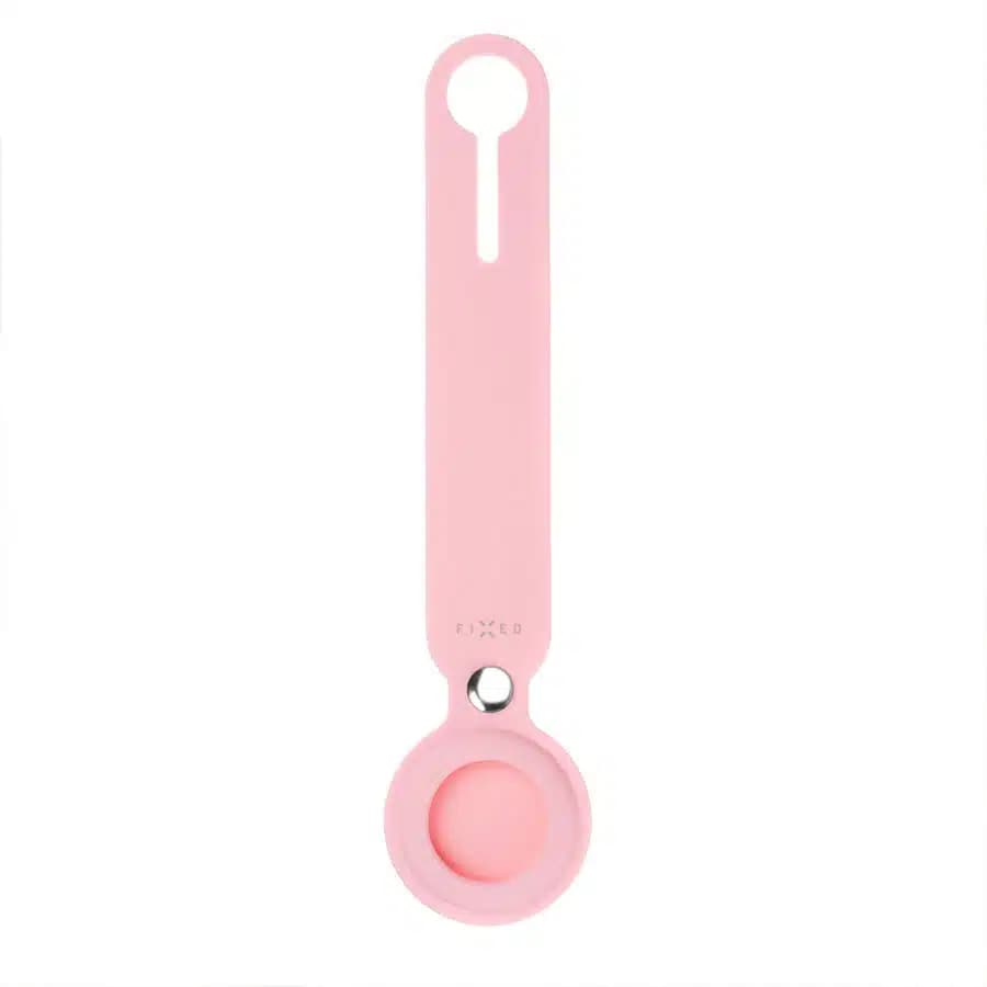 Fixed Silikonové pouzdro s popruhem FIXED Silky pro Apple AirTag růžové - náhled 1