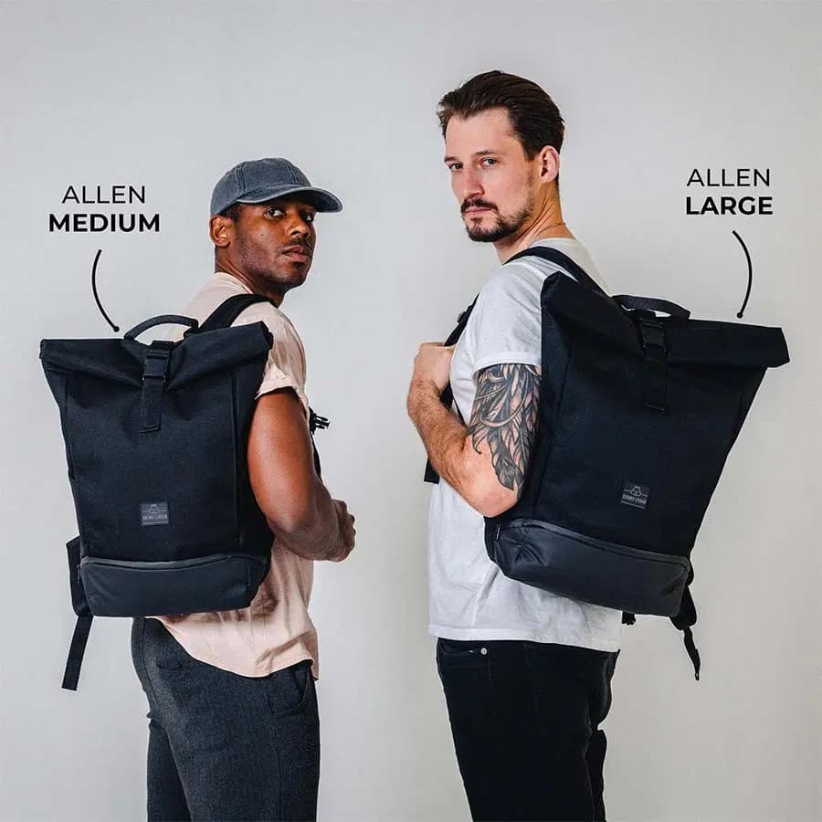 Johnny Urban rolovací batoh Allen Medium béžovo-šedý 18,5l - náhled 2