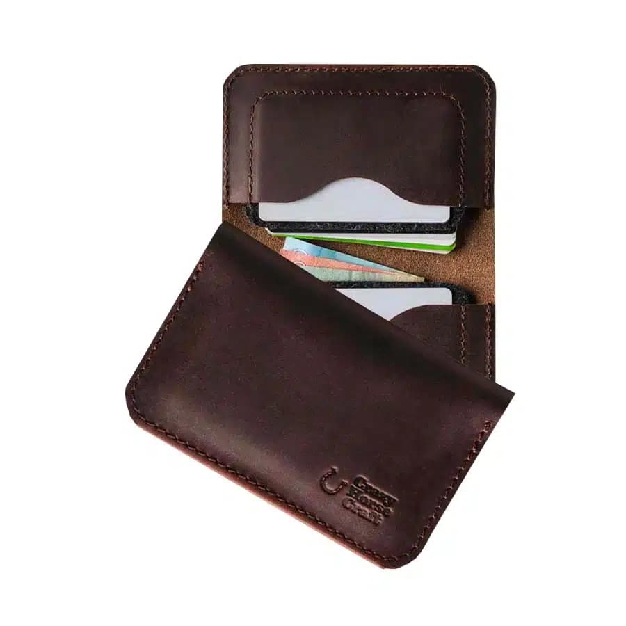 Crazy Horse Craft Kožená peněženka na karty dark brown - náhled 1