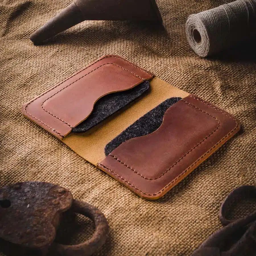 Crazy Horse Craft Kožená peněženka na karty dark brown - náhled 4