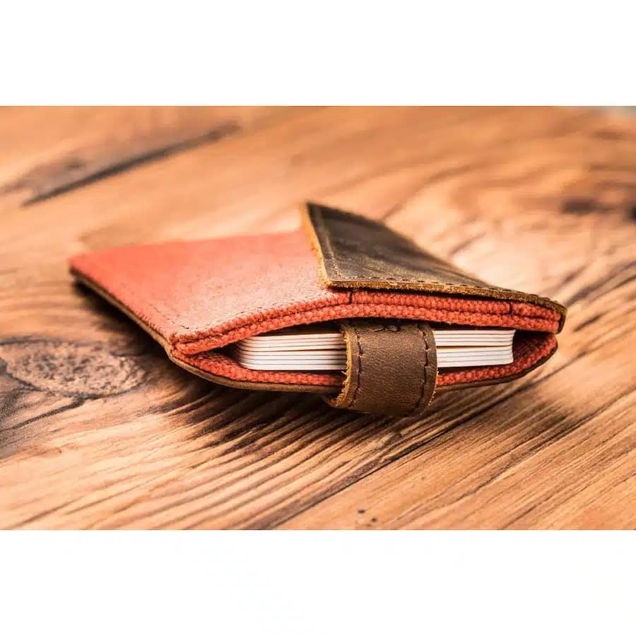 Alaskan Maker Látková mini vintage peněženka s kůží Handy Brown - náhled 5