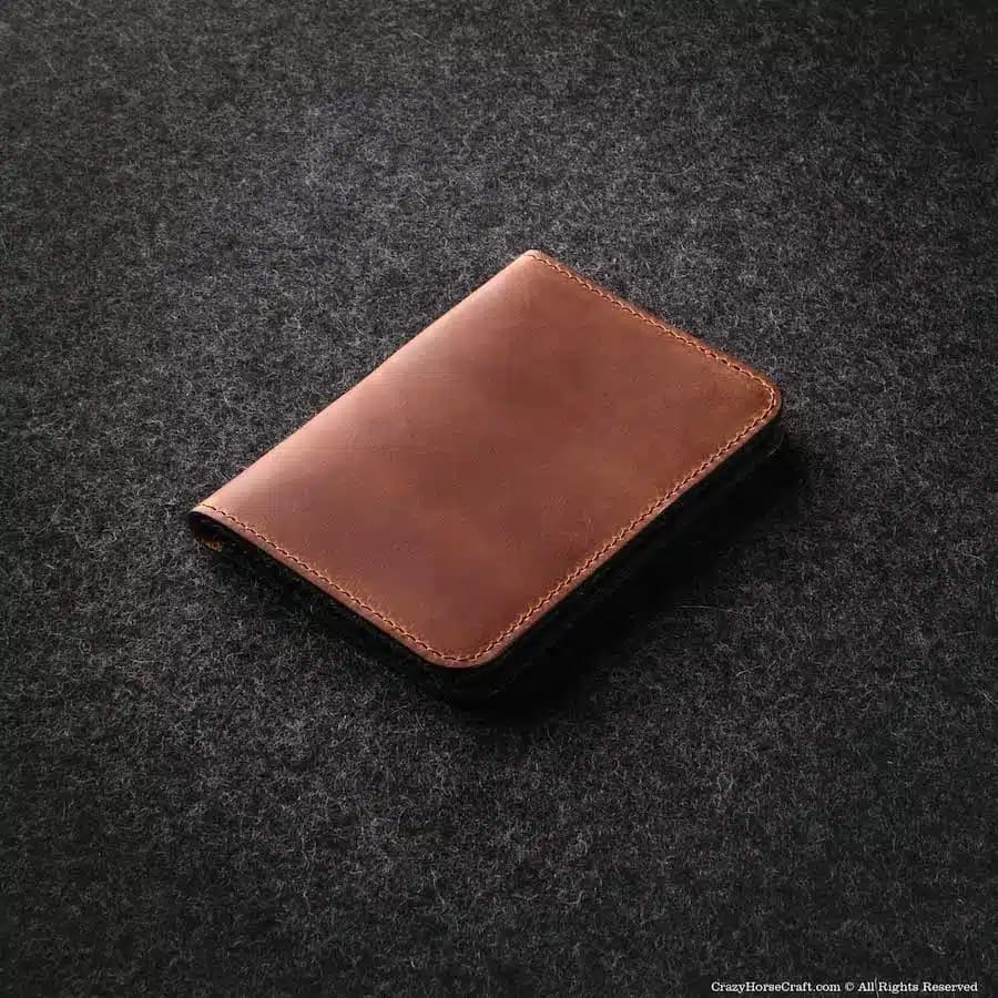 Crazy Horse Craft Kožená peněženka na pas classic brown - náhled 3