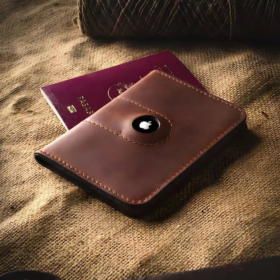Crazy Horse Craft Kožená peněženka na pas a airtag classic brown - náhled 2