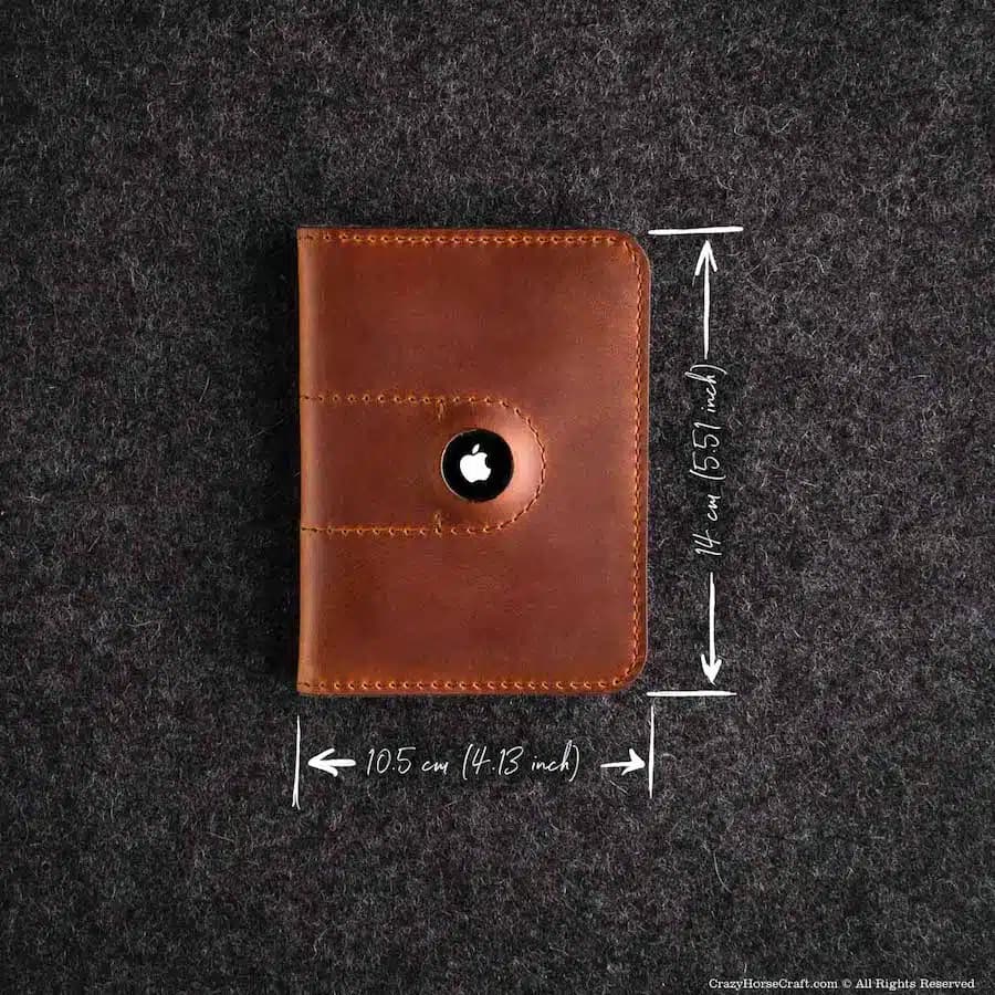 Crazy Horse Craft Kožená peněženka na pas a airtag classic brown - náhled 3