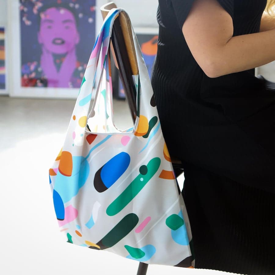 Notabag Skládací nákupní taška Tote Black Brush - náhled 2