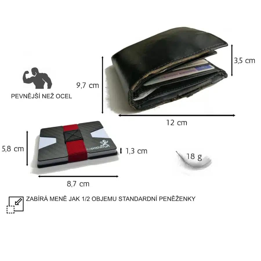 MakakaOnTheRun Karbonová slim peněženka na karty - náhled 4