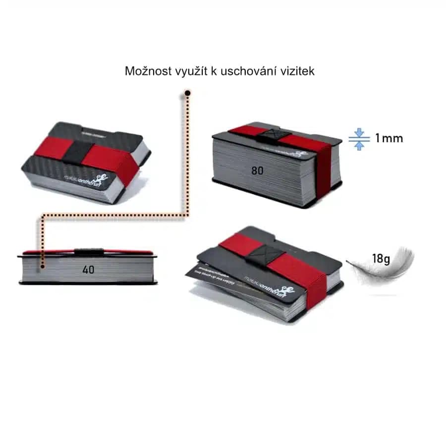 MakakaOnTheRun Karbonová slim RFID peněženka na karty - náhled 3