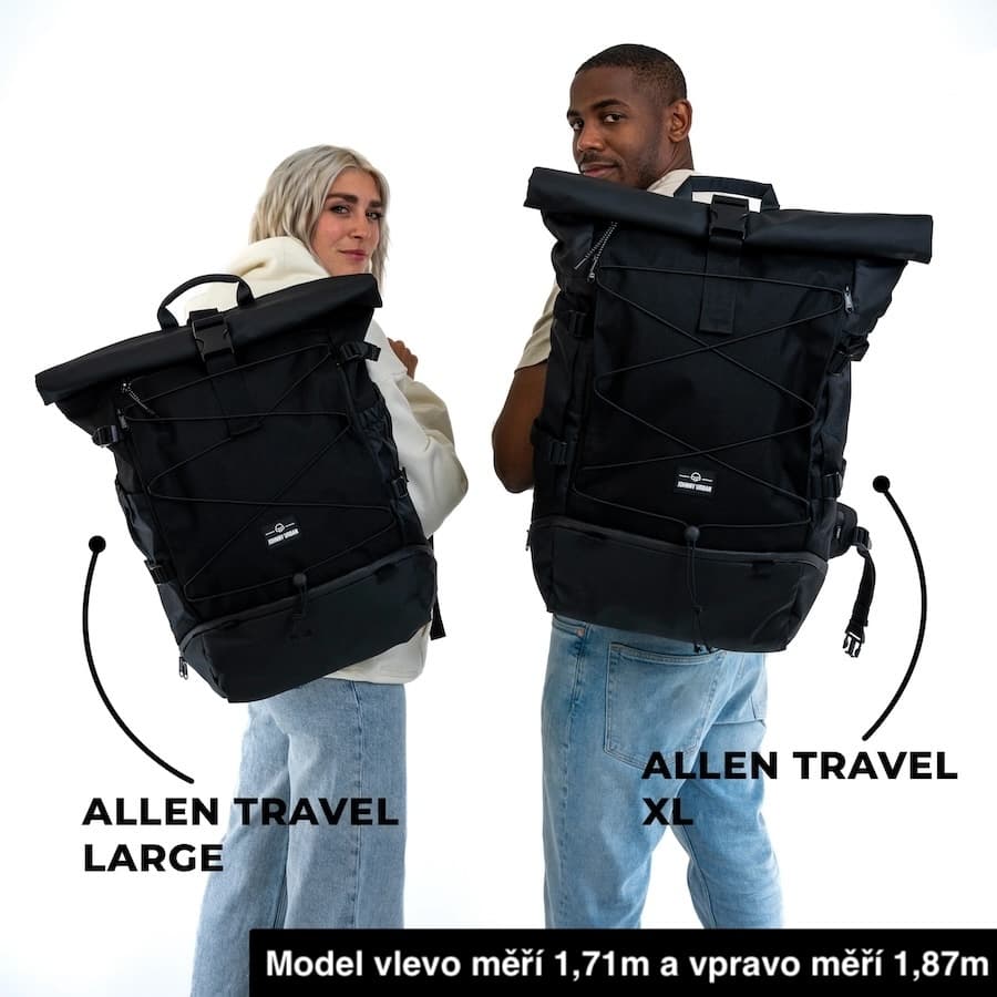 Johnny Urban Rolovací batoh Travel Allen L béžový 37l - náhled 2