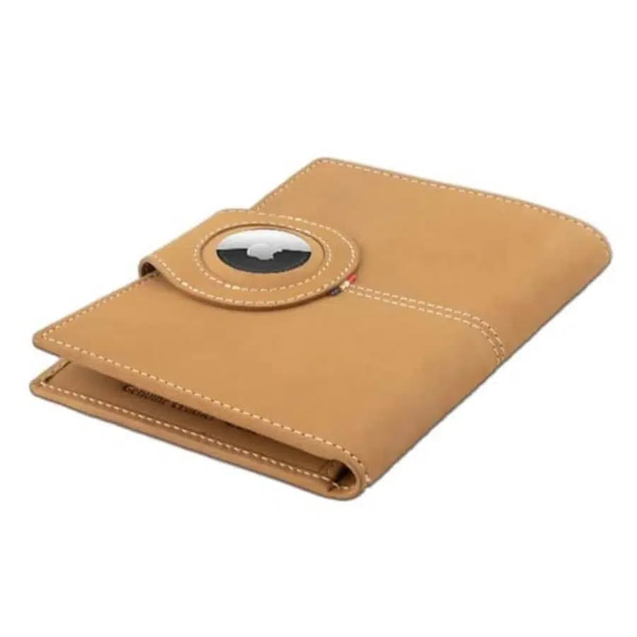 Garzini Kožené pouzdro na pas a doklady AirTag Camel Brown - náhled 3