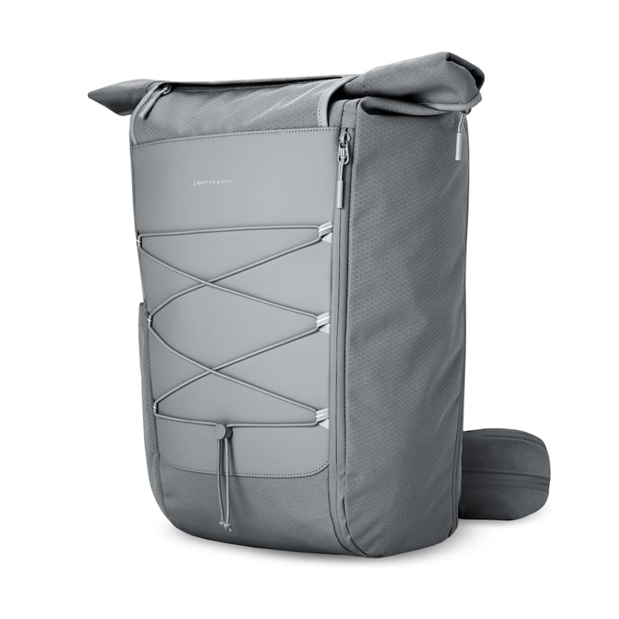 Kapten & Son Velký voděodolný rolovací batoh Banff All Black 35l - náhled 3