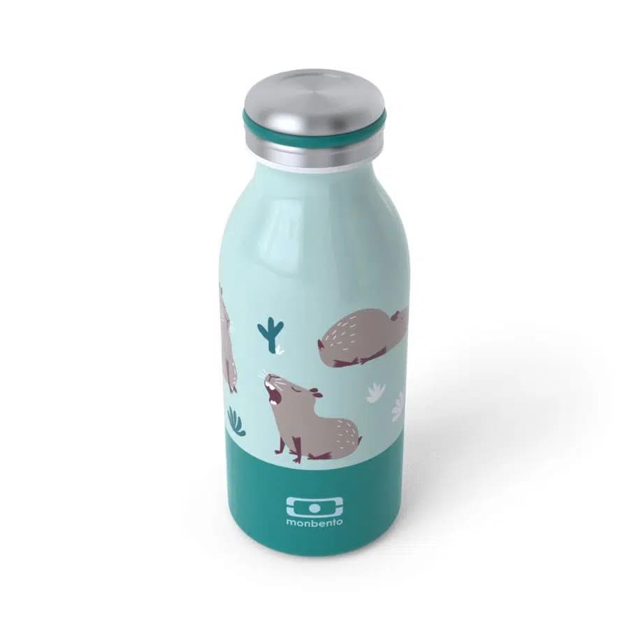 Monbento Nerezová dětská termoska Cooly Blue Dino 350ml - náhled 3