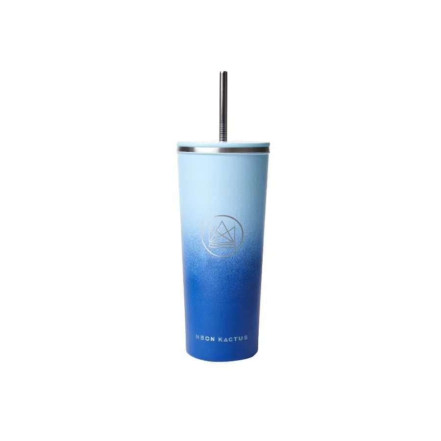 Neon Kactus Designový nerez pohár s brčkem 710 ml Modromodrá - náhled 1