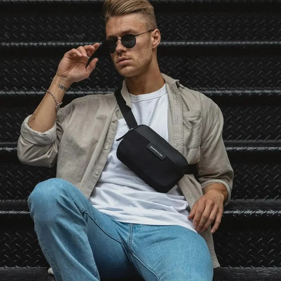 Kapten and Son Crossbody taška Habo All Black 1l - náhled 2