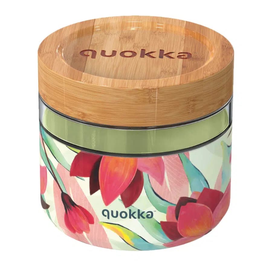 Quokka Skleněná dóza na jídlo Deli 820ml spring - náhled 1