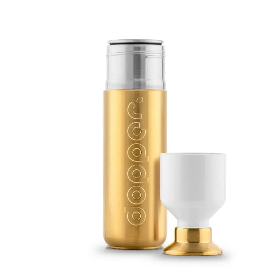 Dopper Metalická nerezová láhev na pití Gold 490ml - náhled 4