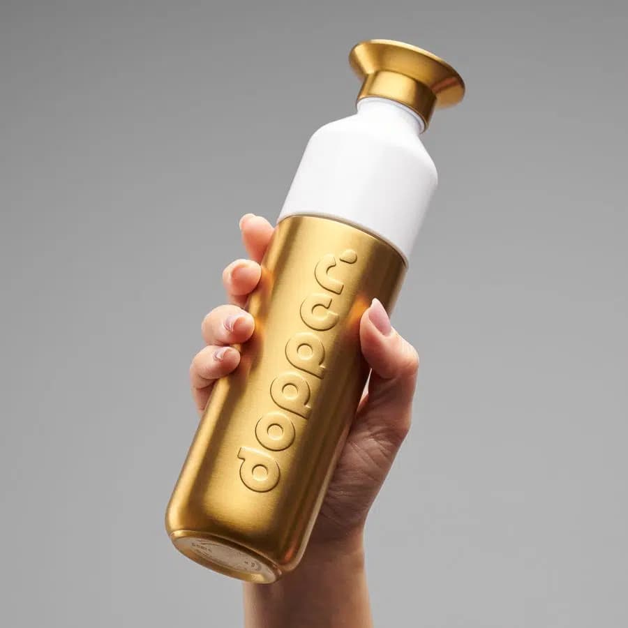 Dopper Metalická nerezová láhev na pití Gold 490ml - náhled 2