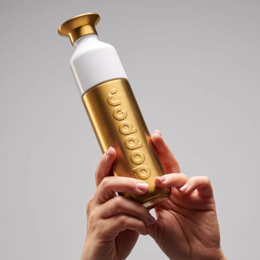 Dopper Metalická nerezová láhev na pití Gold 490ml - náhled 5