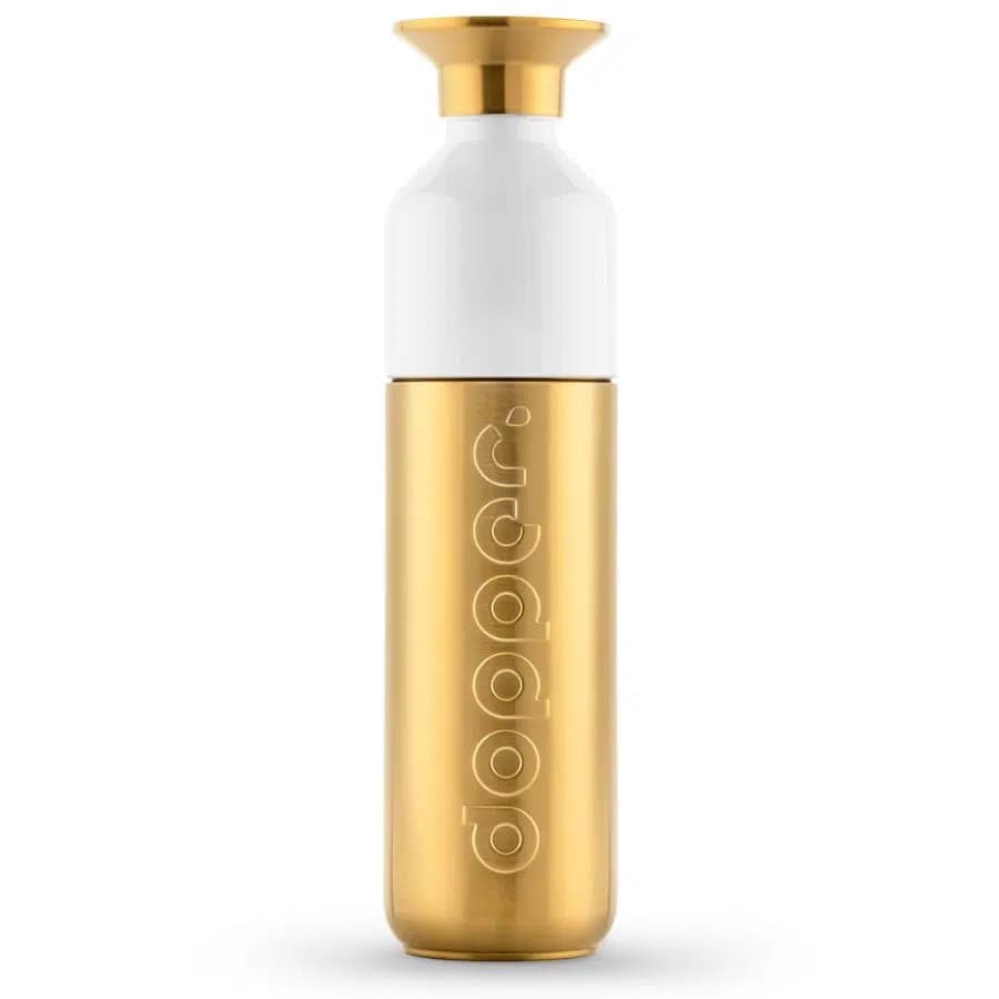 Dopper Metalická nerezová láhev na pití Gold 490ml