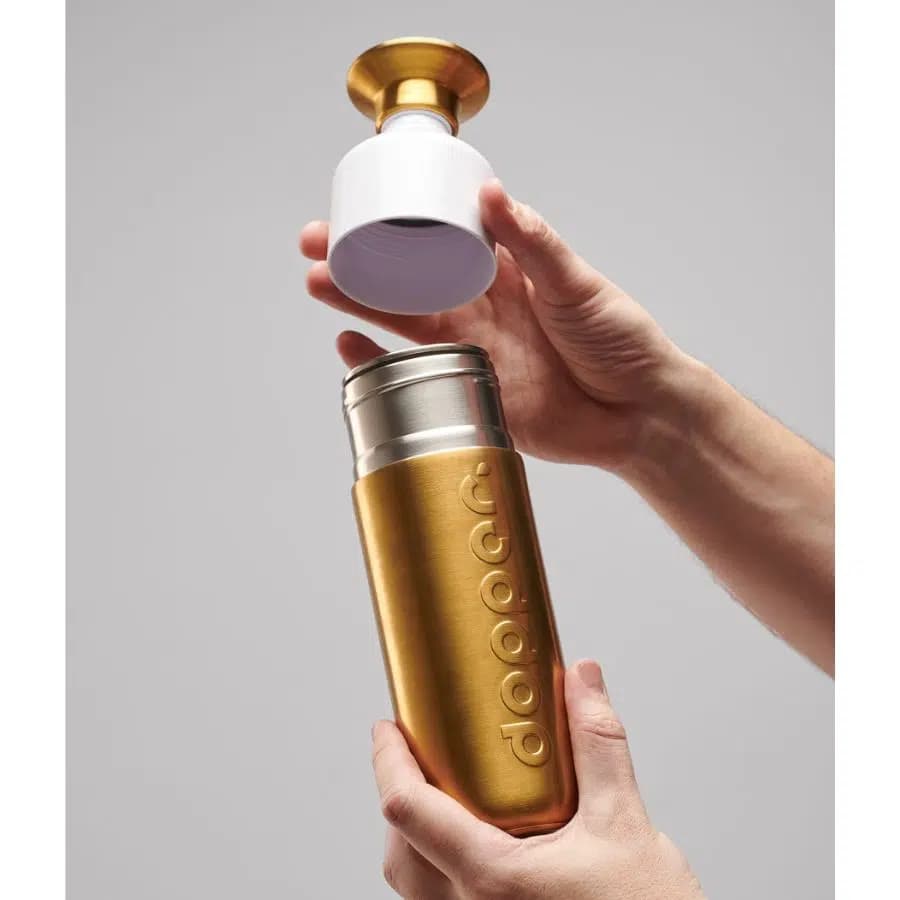 Dopper Metalická nerezová láhev na pití Gold 800ml - náhled 5