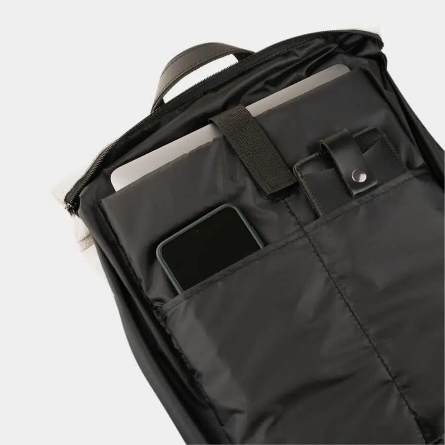 Milinal Městský batoh na zip Solver Mini beige 14l - náhled 5