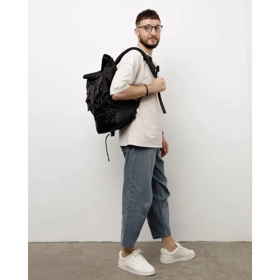 Milinal Rolovací batoh s přeskami Wide Light Folk Dark 32l - náhled 2