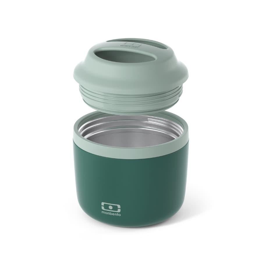 Monbento Nerezový termobox na jídlo Element Green Bicolor 550ml - náhled 5