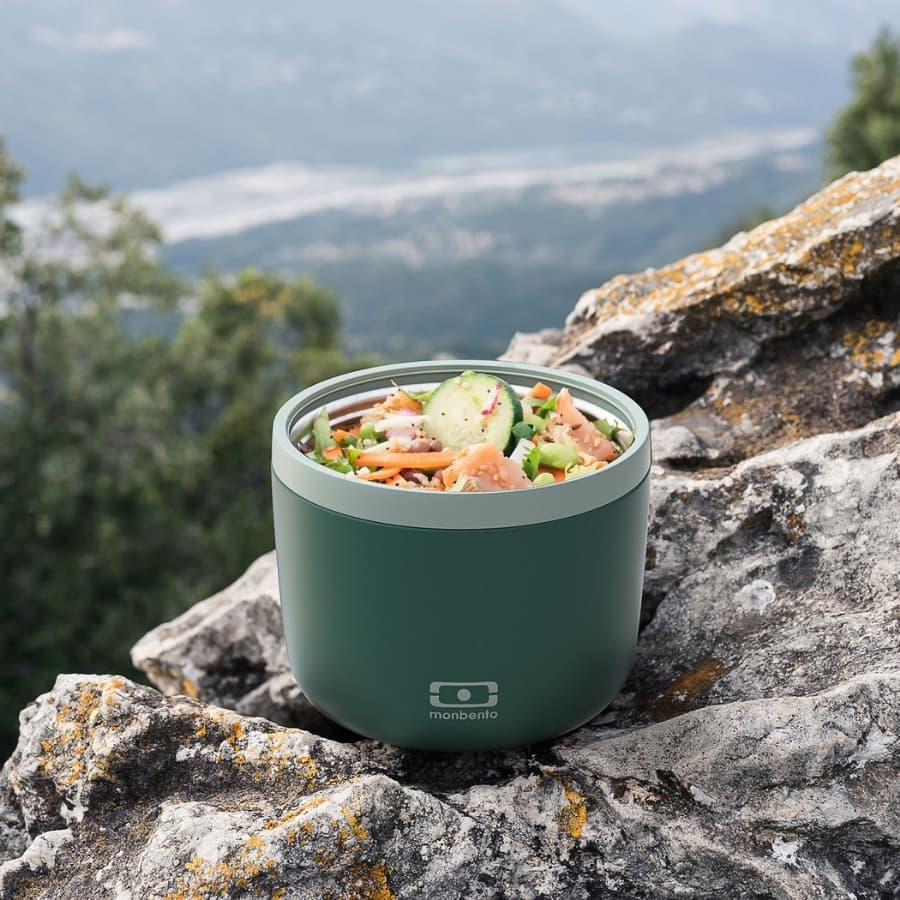 Monbento Nerezový termobox na jídlo Element Green Bicolor 550ml - náhled 2