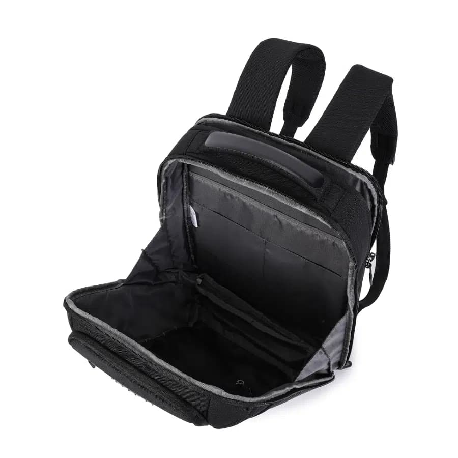 Hedgren Cestovní dvoukomorový batoh Comby Handle M Black 19l - náhled 5