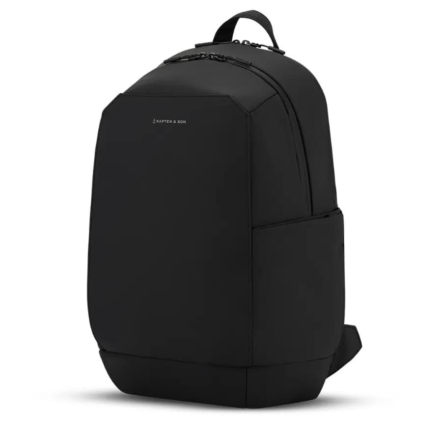 Kapten & Son Městský dvoukomorový batoh na notebook Oslo All Black 15l - náhled 3
