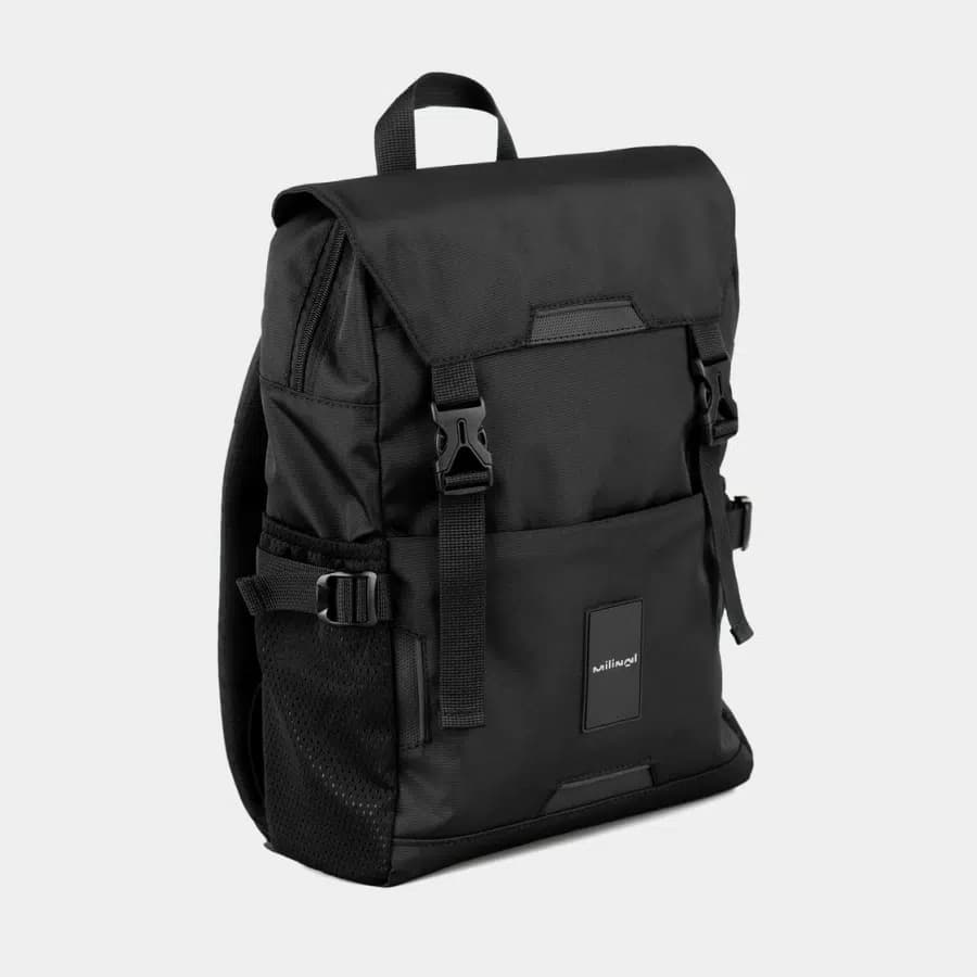 Milinal Městský a cestovní batoh s klopou Travel Tech L 18l černý - náhled 3
