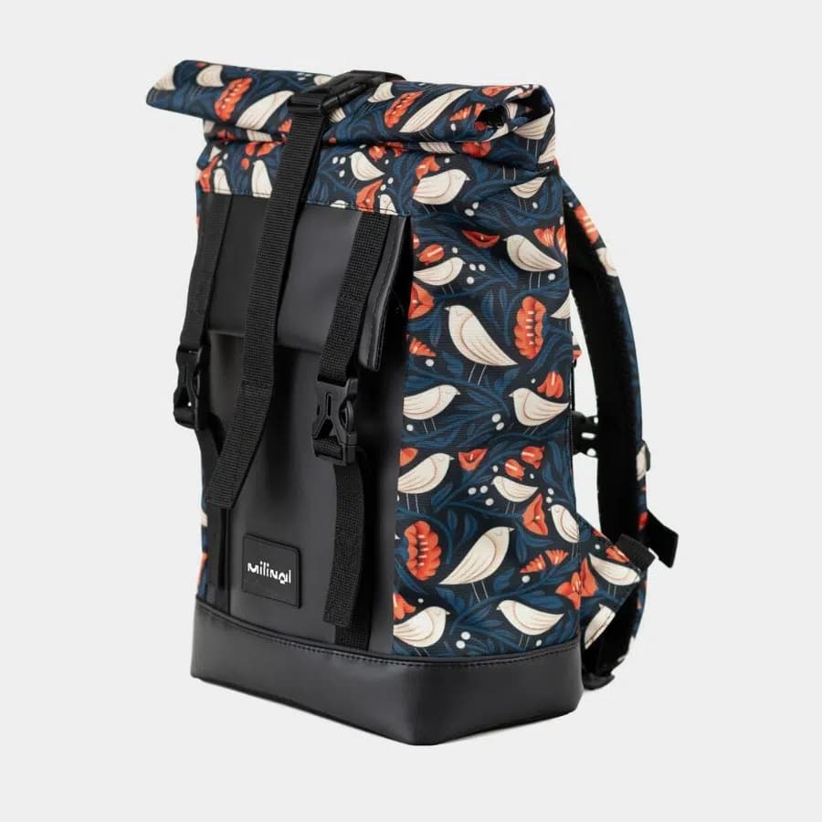 Milinal Rolovací batoh do města Aviarolltop mini Birds 14l - náhled 2