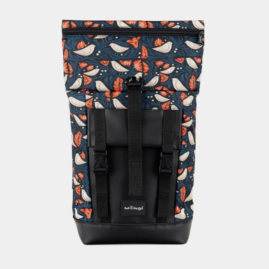 Milinal Rolovací batoh do města Aviarolltop mini Birds 14l - náhled 4