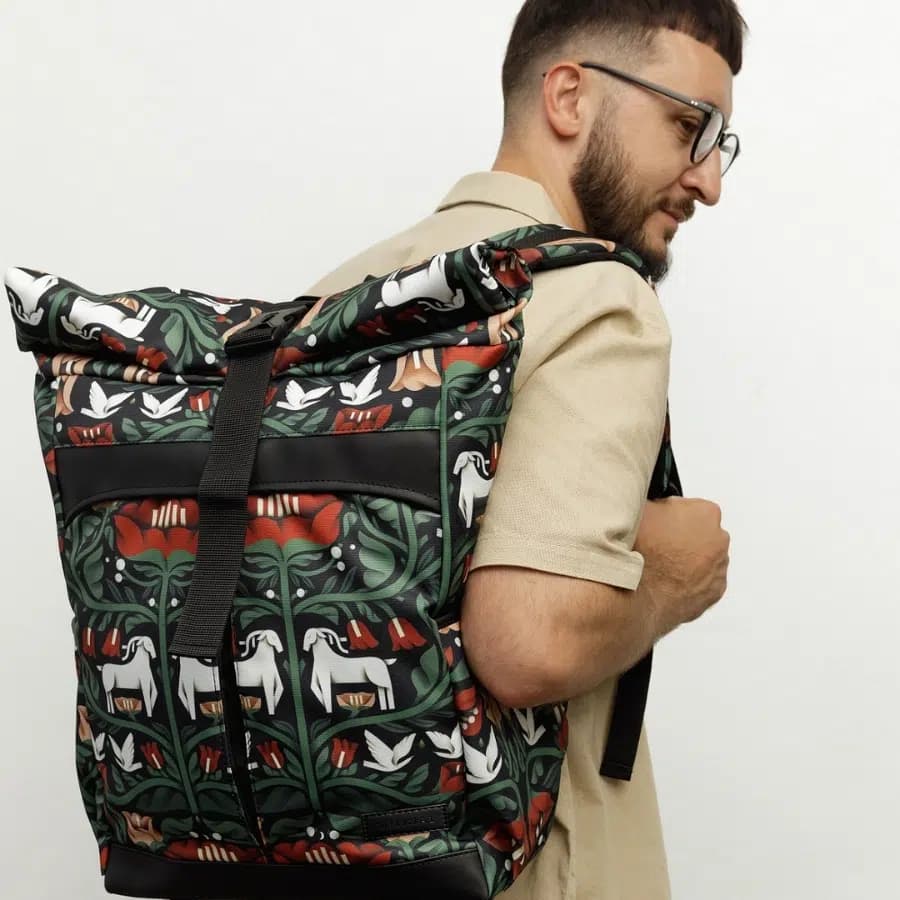 Milinal Cestovní rolovací batoh Journey Black 28l - náhled 2