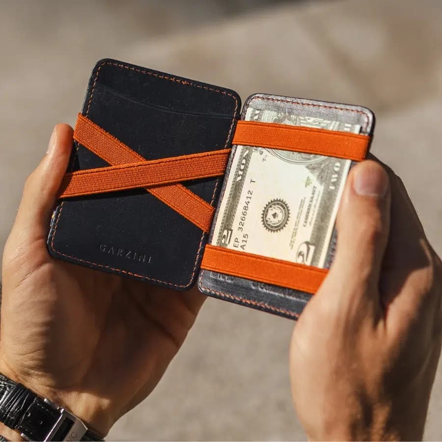Garzini Kožená peněženka na karty Urban Black - náhled 2