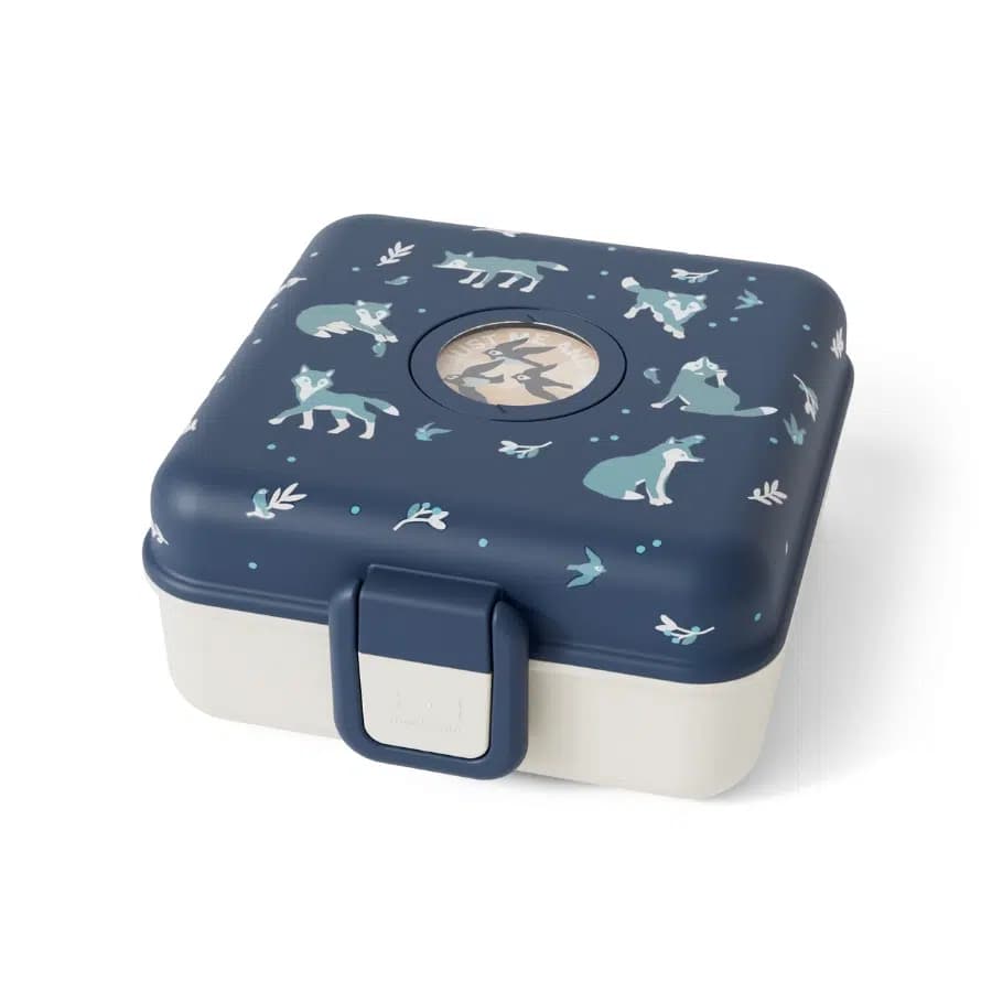 Monbento Dětský svačinový bento box na jídlo Snacky Blue Wolf 850ml - náhled 4