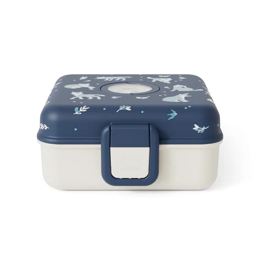 Monbento Dětský svačinový bento box na jídlo Snacky Blue Wolf 850ml - náhled 5