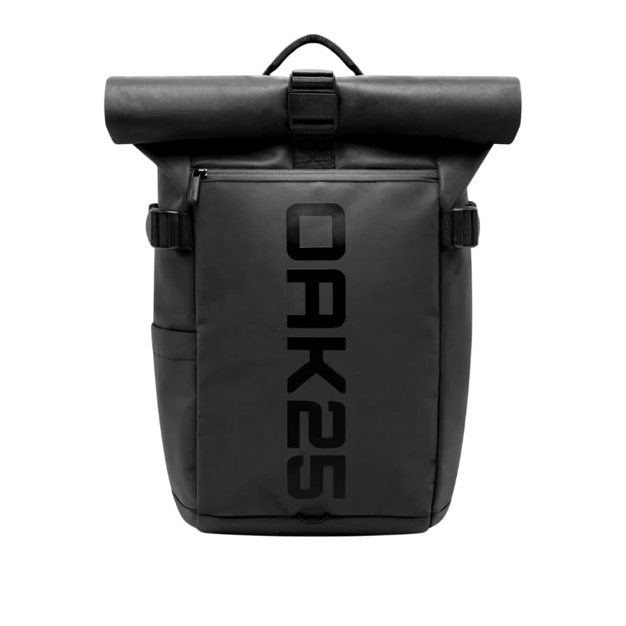 Oak25 Nepromokavý cestovní reflexní batoh Luminite Rolltop Lite černý 19l