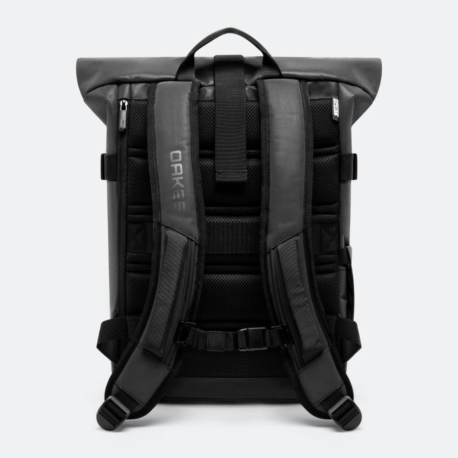 Oak25 Nepromokavý cestovní reflexní batoh Luminite Rolltop Lite černý 19l - náhled 3