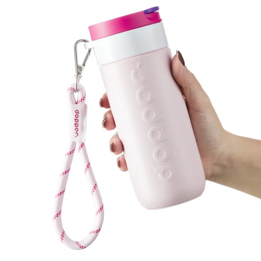 Dopper Šňůrka na cestovní termohrnek s bílým kroužkem Cherry Pink - náhled 2