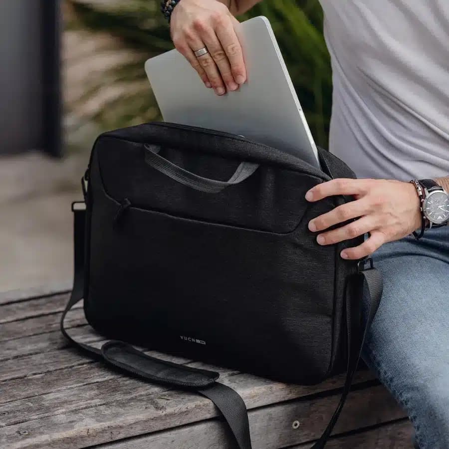 Vuch Látková taška na notebook Mailo black - náhled 4