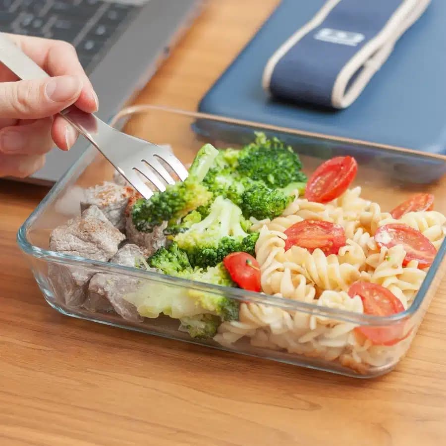 Monbento Skleněný obědový box Pure Pyrex blue natural 600ml - náhled 2