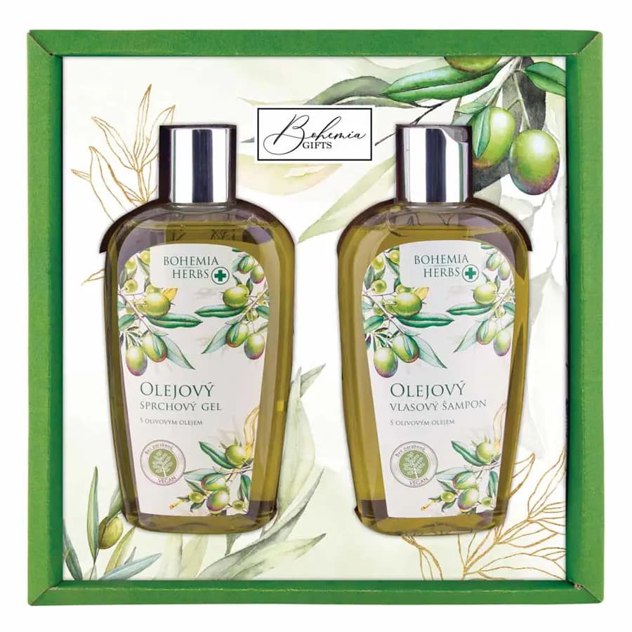 Bohemia Gifts Kosmetická sada – gel 250 ml a šampon 250 ml – oliva