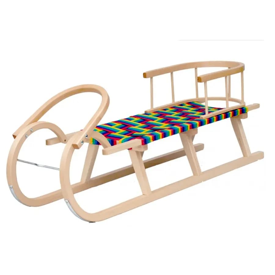 OVČÍ VĚCI Dětské dřevěné bukové sáňky 120 cm