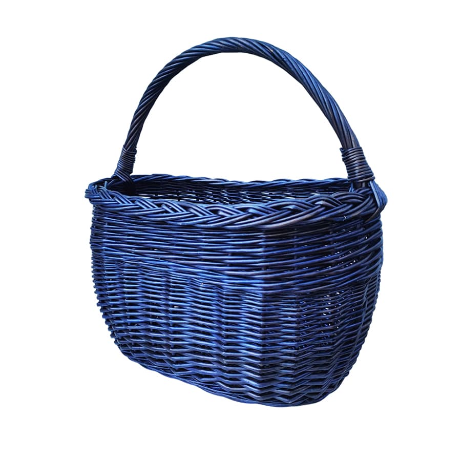 OVČÍ VĚCI Proutěný košík modrý - 622 - 40 x 28 cm