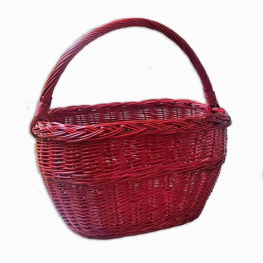 OVČÍ VĚCI Proutěný košík Červený - 622 - 40 x 28 cm