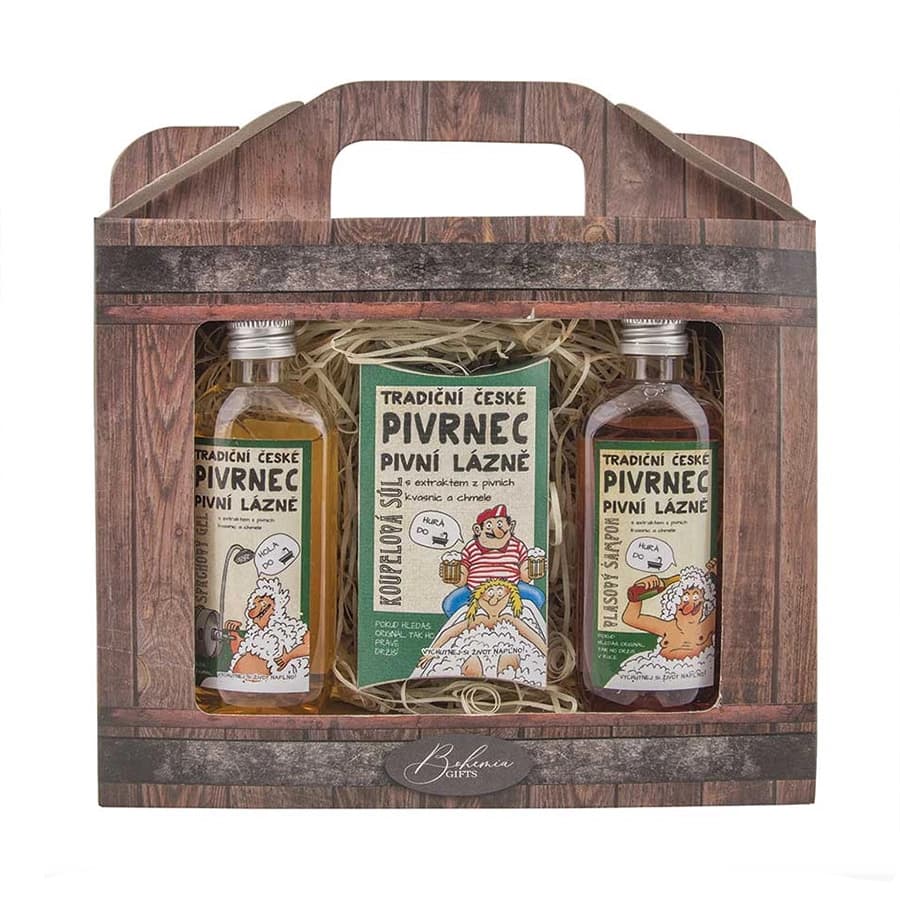 Bohemia Gifts Kosmetická sada Pivrnec – gel 100 ml, sůl 150 g a šampon 100 ml