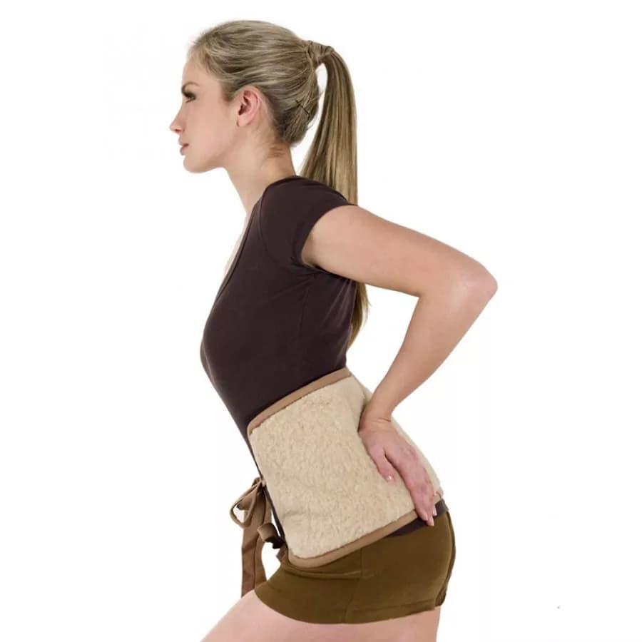OVČÍ VĚCI Ledvinový pás oboustranný z ovčího rouna 70 cm x 26 cm