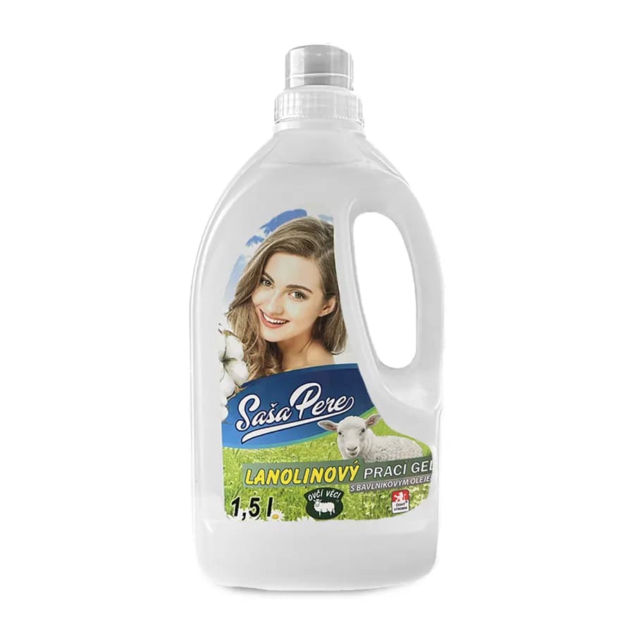 OVČÍ VĚCI Lanolinový prací gel s bavlníkovým olejem 1,5 L